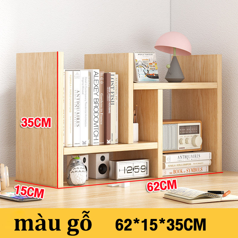 DAMIK-Kệ Sách Gỗ để bàn NĂNG ĐIỀU CHỈNH ĐƯỢC KÍCH THƯỚC