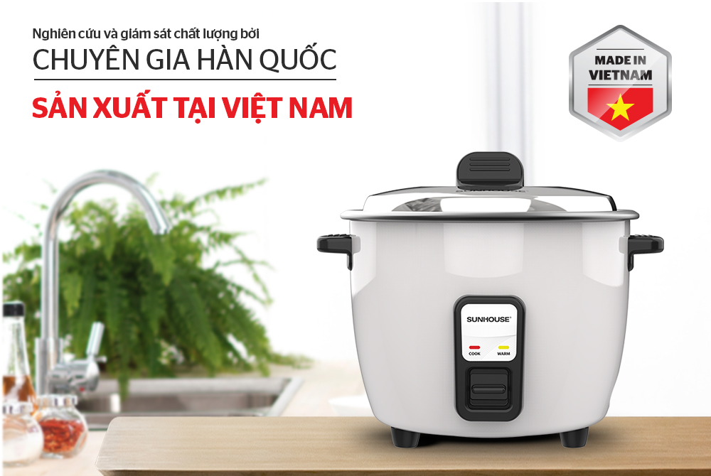 Nồi cơm điện nắp rời 1.8 L SUNHOUSE SHD8132 và SHD8133-hàng mới 100%-bảo hành 12 tháng