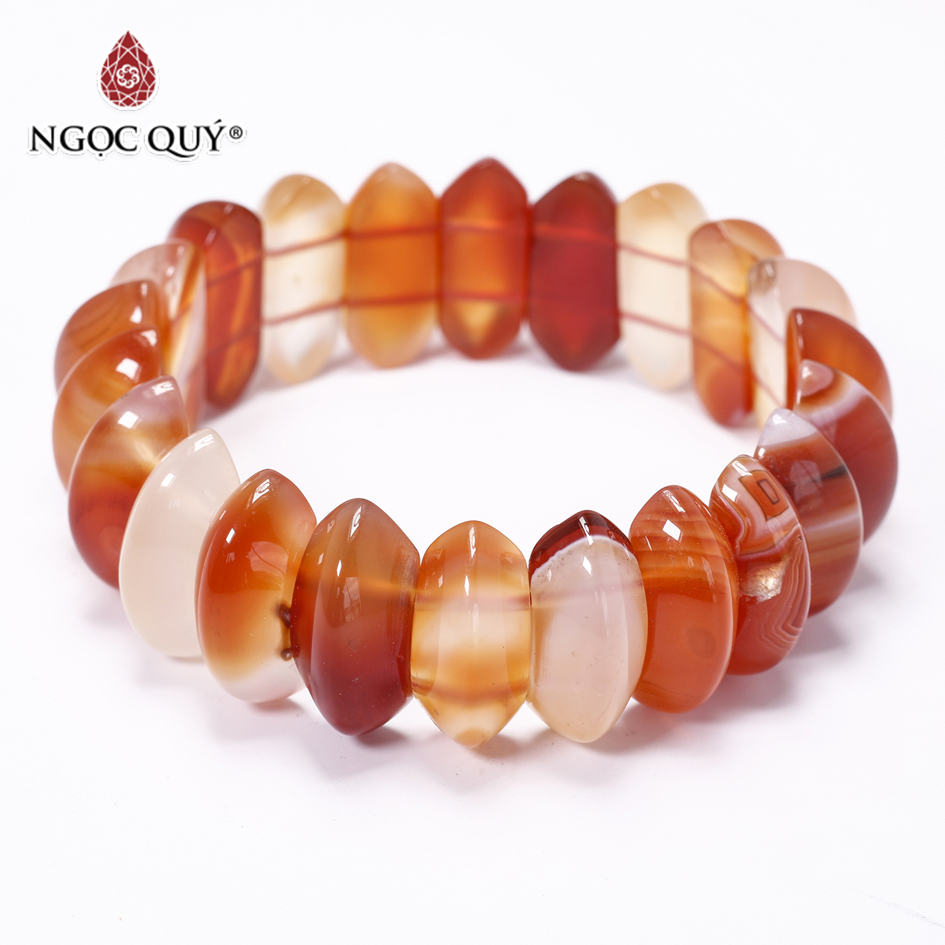 [HCM]Vòng mã não đỏ nanh hổ mệnh hỏa thổ - Ngọc Quý Gemstones