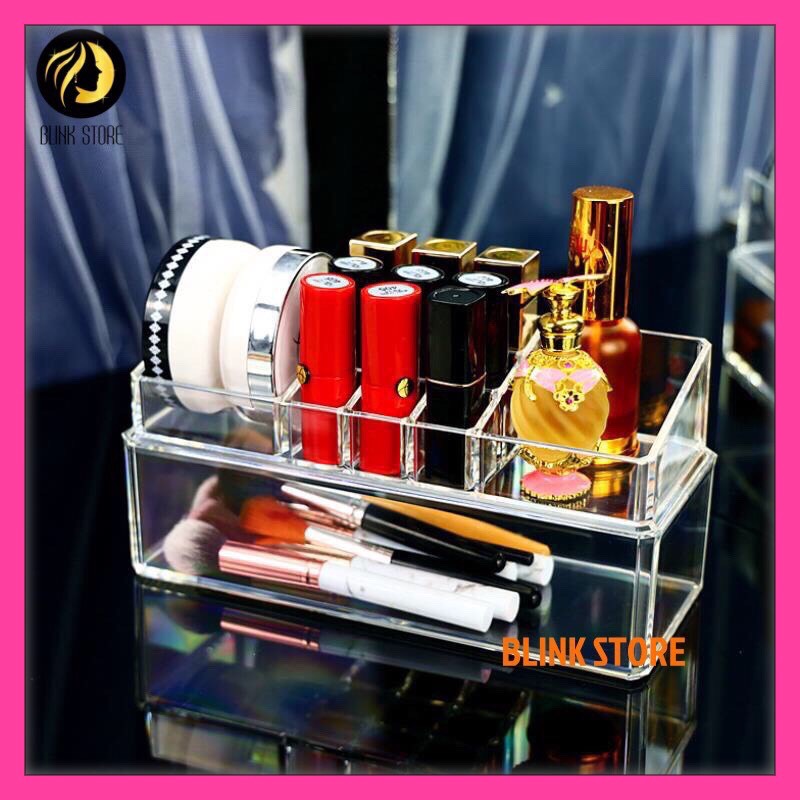 [3Trong 1] Kệ Mỹ Phẩm (Khay Đựng Son Phấn Nước Hoa Cọ) Chất Liệu Mica Dày Dặn Trong Suốt Siêu Tiện Lợi Và Tiết Kiệm Diện Tích Trang Trí Làm Đẹp Góc Trang Điểm