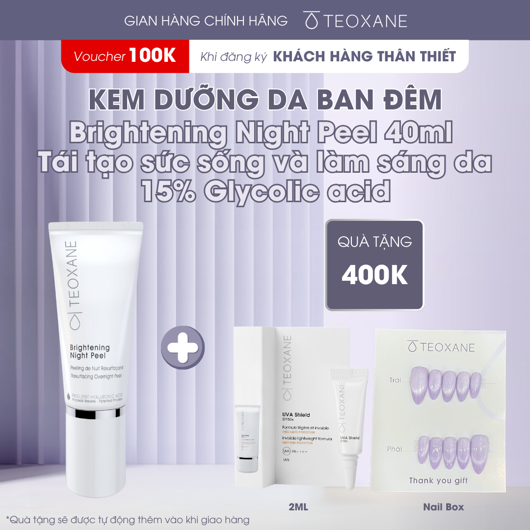 Kem dưỡng da ban đêm giúp tái tạo và làm sáng da Teoxane Brightening Night Peel (40ML)