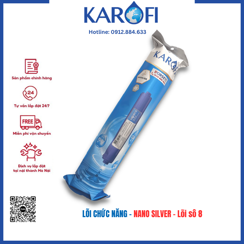 Lõi lọc nước Nano Silver Karofi - Lõi Nano bạc khoáng đá chức năng số 5/6/78/9 dùng cho máy RO