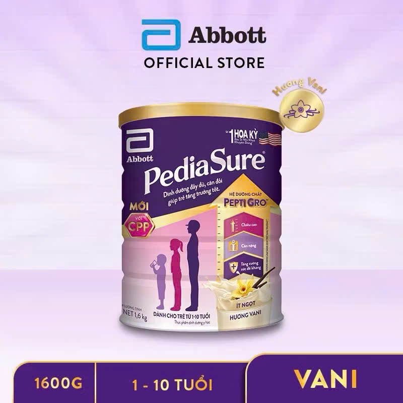 Sữa Abbott PediaSure Ít Ngọt 800g và 16kg