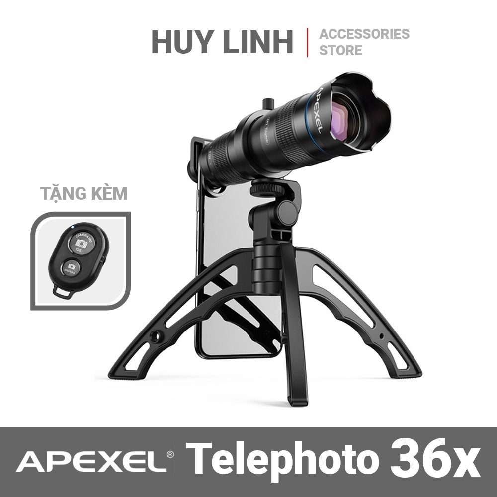 Ống kính lens camera cho điện thoại tele zoom 18x - Có tripod