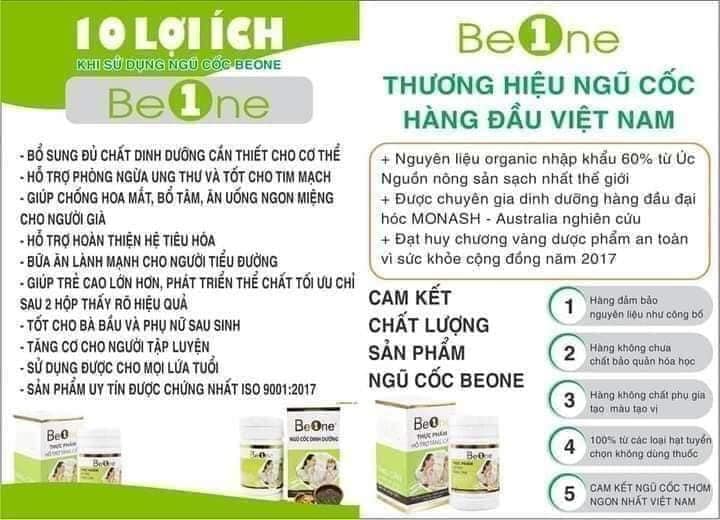 Ngũ cốc dinh dưỡng Beone số 1 Việt Nam được Trấn Thành và Hari công nhận và sử dụng