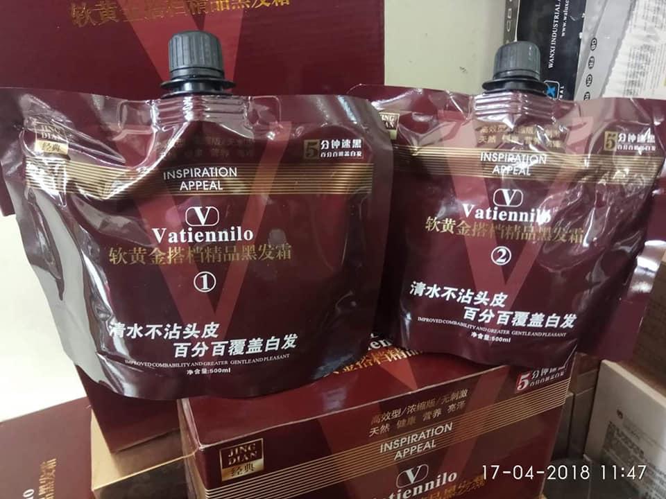 Nhuộm Đen Ko Dính Da Đầu Vatiennilo 500Ml