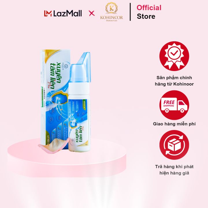 Xịt họng Xuyên Tâm Liên Plus Kohinoor ngăn ngừa cảm cúm viêm họng 30ml