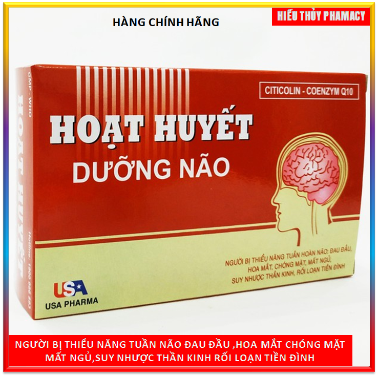 VIÊN UỐNG HOẠT HUYẾT DƯỠNG NÃO – GIÚP TĂNG CƯỜNG TUẦN HOÀN MÁU NÃO – NGĂN NGỪA GIẢM NGUY CƠ TAI BIẾN