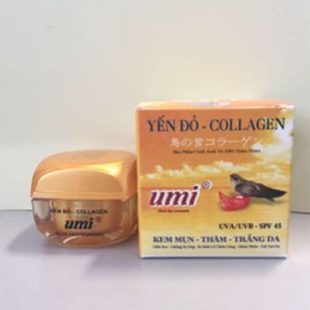 [HCM]Kem UMI Yến đỏ Collagen Mụn Thâm Trắng Da 15g
