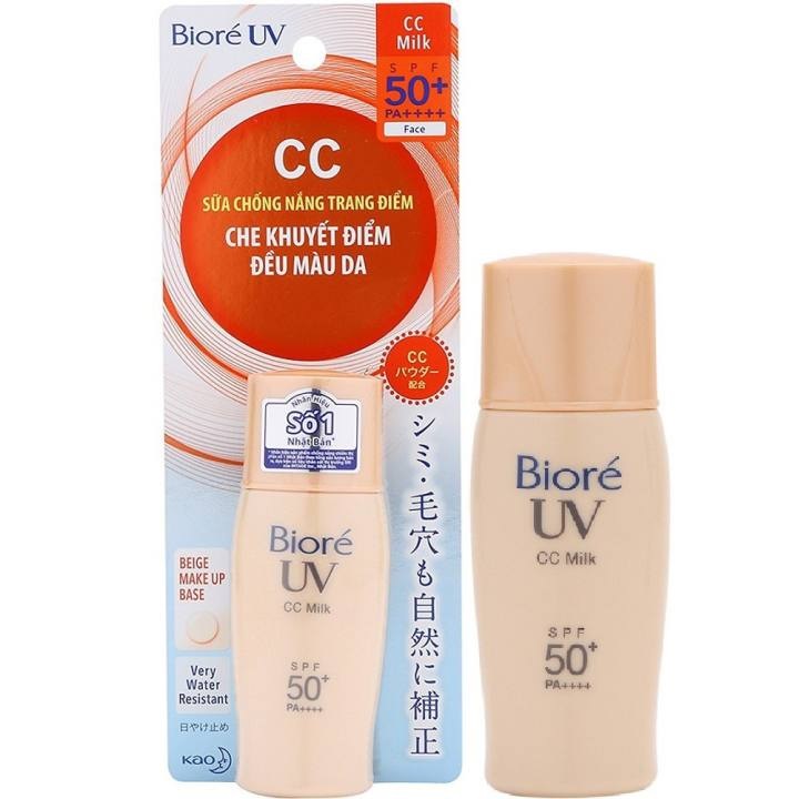 [Hcm]Sữa Chống Nắng Cc - Che Khuyết Điểm & Đều Màu Da Biore (30Ml)