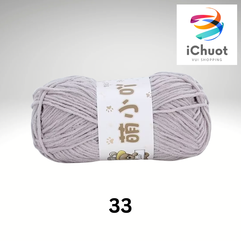 [LOẠI XỊN] Len Nhung Gấu Xuefeier sợi 2.0mm nặng 50g dài 135m