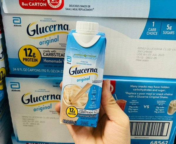 Sữa dinh dưỡng dành cho người tiểu đường Glucerna Vanilla Shake 237ml x 24 chai (Thùng) - Nhập khẩu Mỹ (Mẫu mới)
