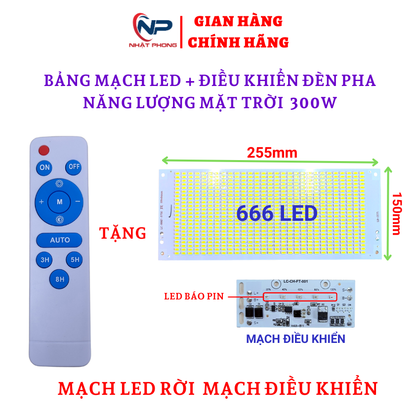 Chip led đèn năng lượng mặt trời có mạch điều khiển dùng cho đèn led Pha năng lượng mặt trời 100W200
