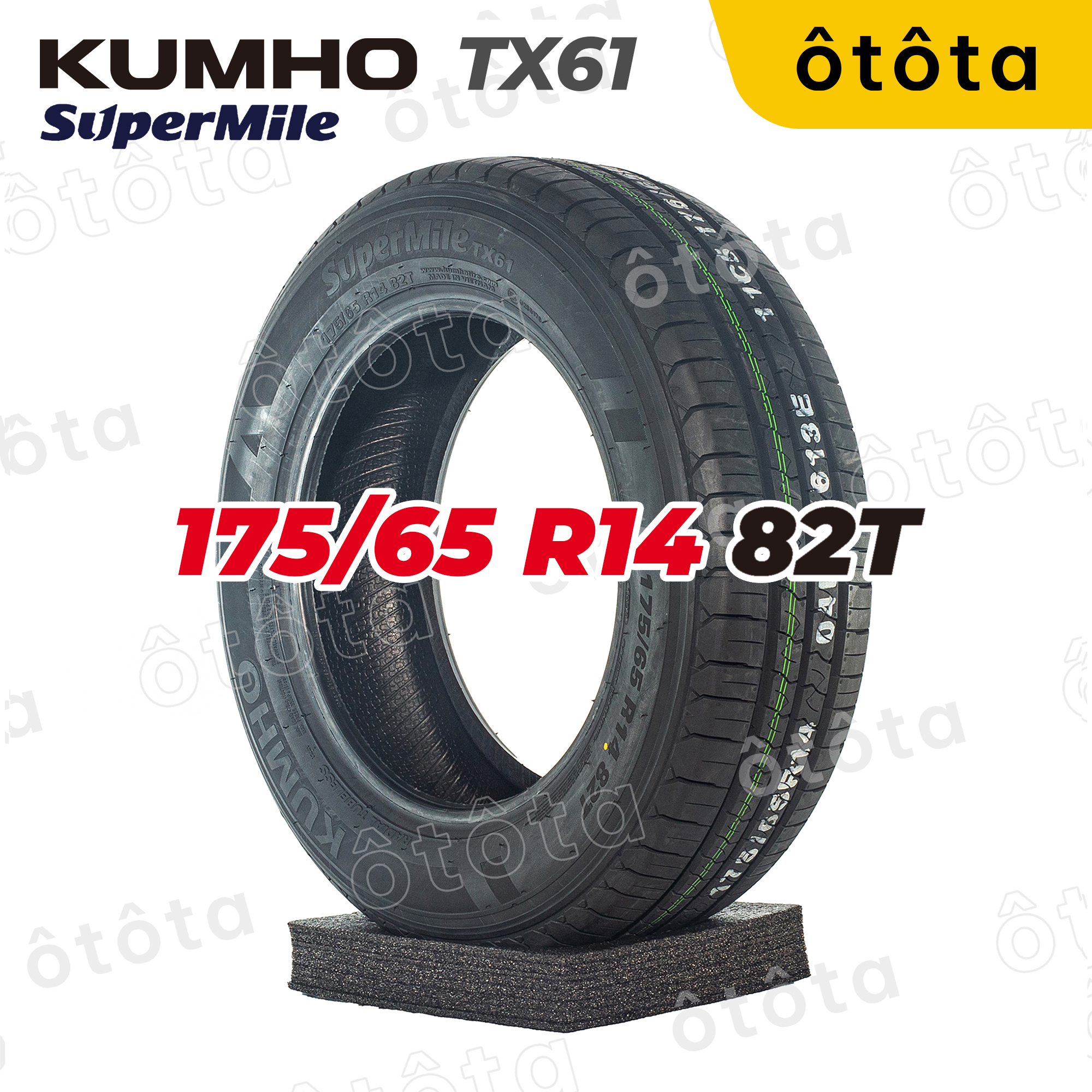 Lốp ô tô Kumho Super Mile TX61 – 175/65 R14 82T – Chính Hãng BH 5 năm (175/65R14 175 65 R14)
