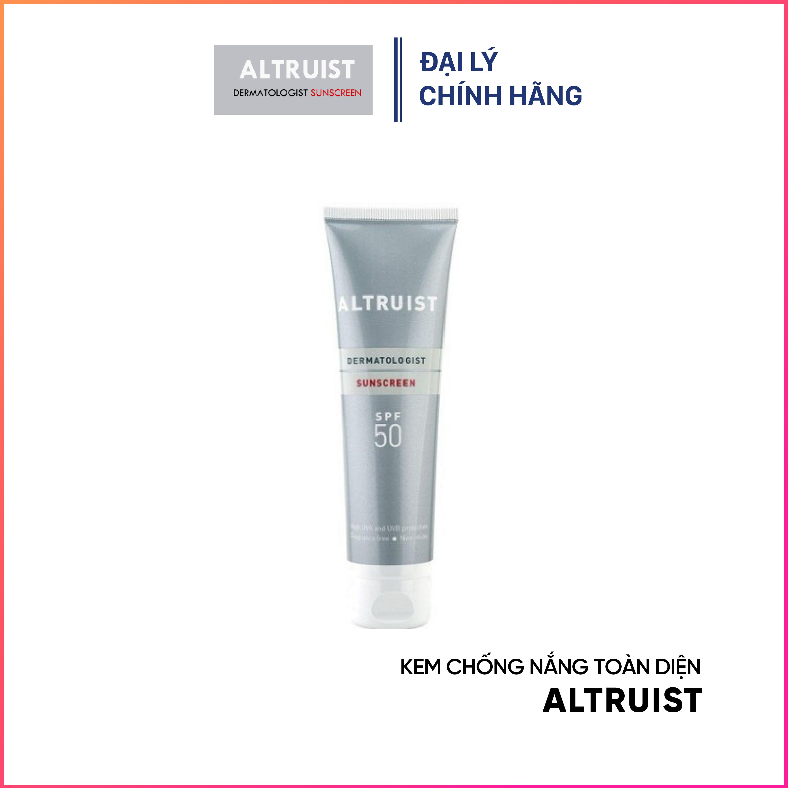 Kem chống nắng cho da nhạy cảm Altruist Dermatologist Sunscreen SPF 50 100ml(kem)