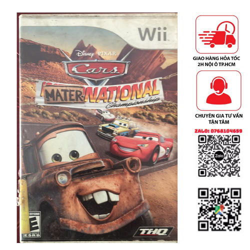 Đĩa game Wii Cars Mater National Championship -đĩa game Wii gốc