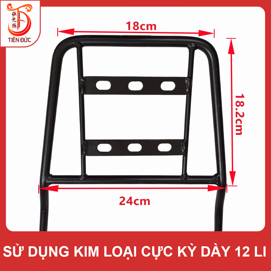 Cảng Sau Givi Xe Wave RS S100 Alpha 2016 Đen Sơn Tĩnh Điện Ba ga Kiểu Ưave a Baga Tay Dắt Tay Nắm Sa