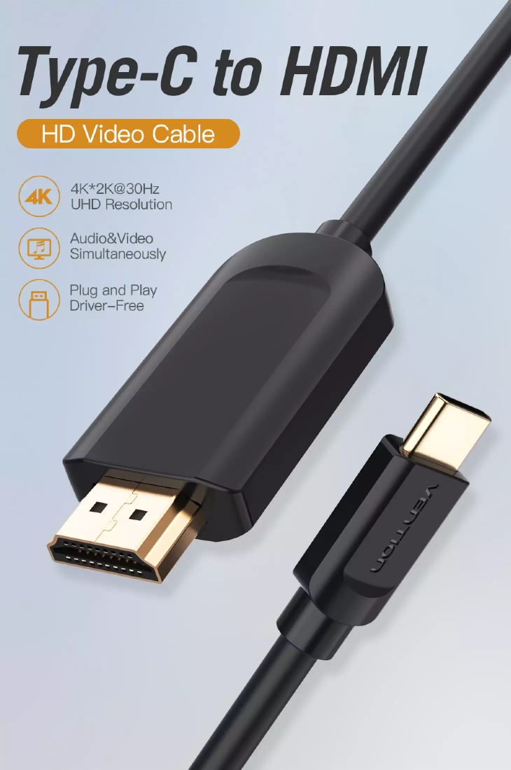 Cáp Type-C to HDMI cho MacBook Điện Thoại Samsung Galaxy 21/20 / S10 / S9 Huawei Mate 30/20 P30/20 P