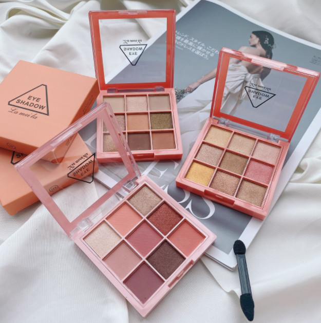 Phấn Mắt 9 ô VUÔNG NUDE 3048 Lameila Chính Hãng Nội Địa nhũ mắt màu mắt nội địa chính hãng sỉ rẻ lì mịn lâu trôi chuẩn màu mềm mịn đáng yêu thời thượng lấp lánh cá tính eye shadows