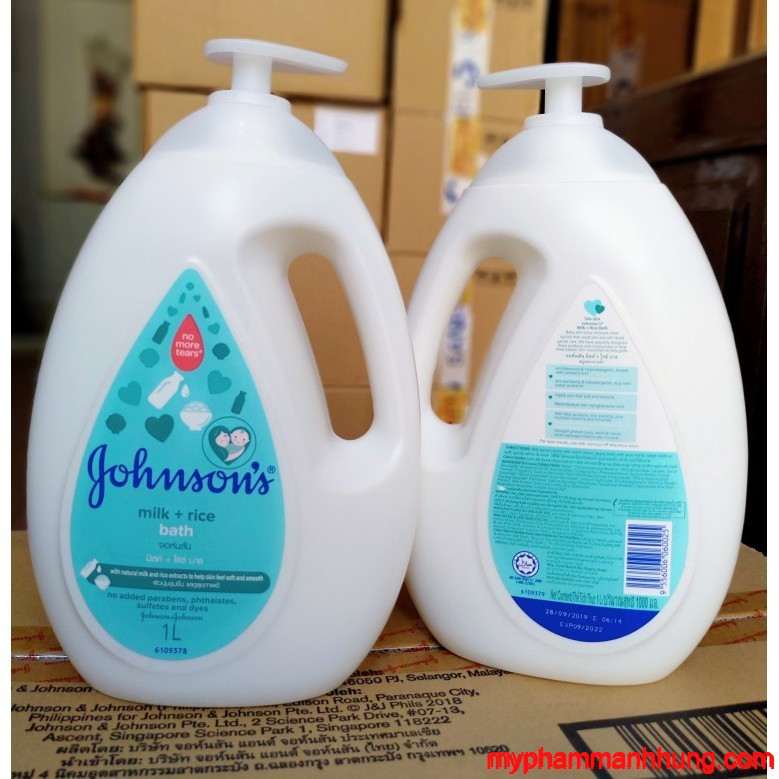 [HCM]Sữa Tắm Tinh Chất Sữa Và Gạo Johnsons baby Milk+ Rice 1000ml