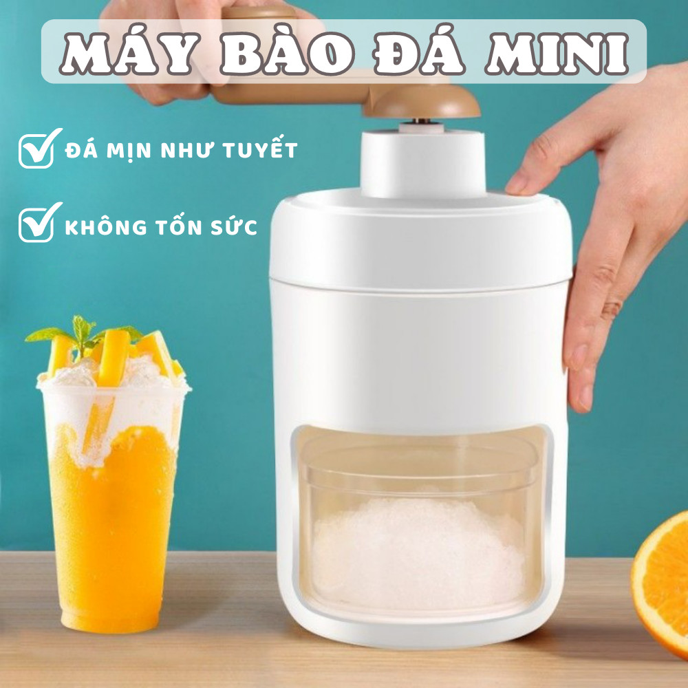 MÁY BÀO ĐÁ MINI BẰNG TAY - MÁY XAY ĐÁ TUYẾT ĐA NĂNG LÀM KEM BINGSU TRÁI CÂY - MÁY NGHIỀN ĐÁ QUAY TAY