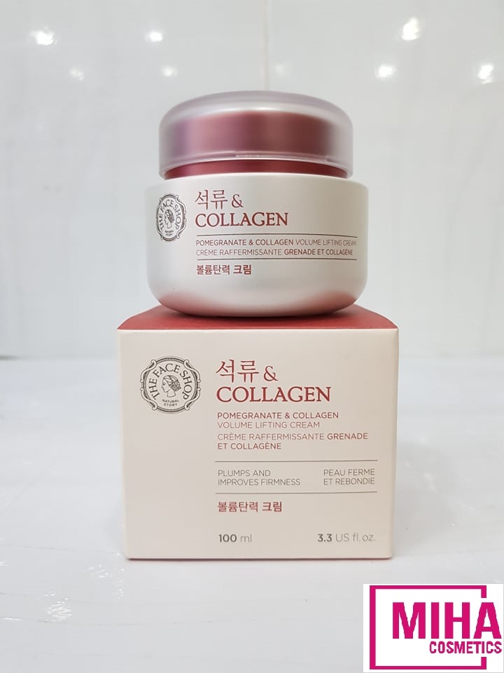 [Hcm]Kem Dưỡng Giúp Da Săn Mịn The Face Shop Pomegranate And Collagen Volume Lifting Cream 100Ml