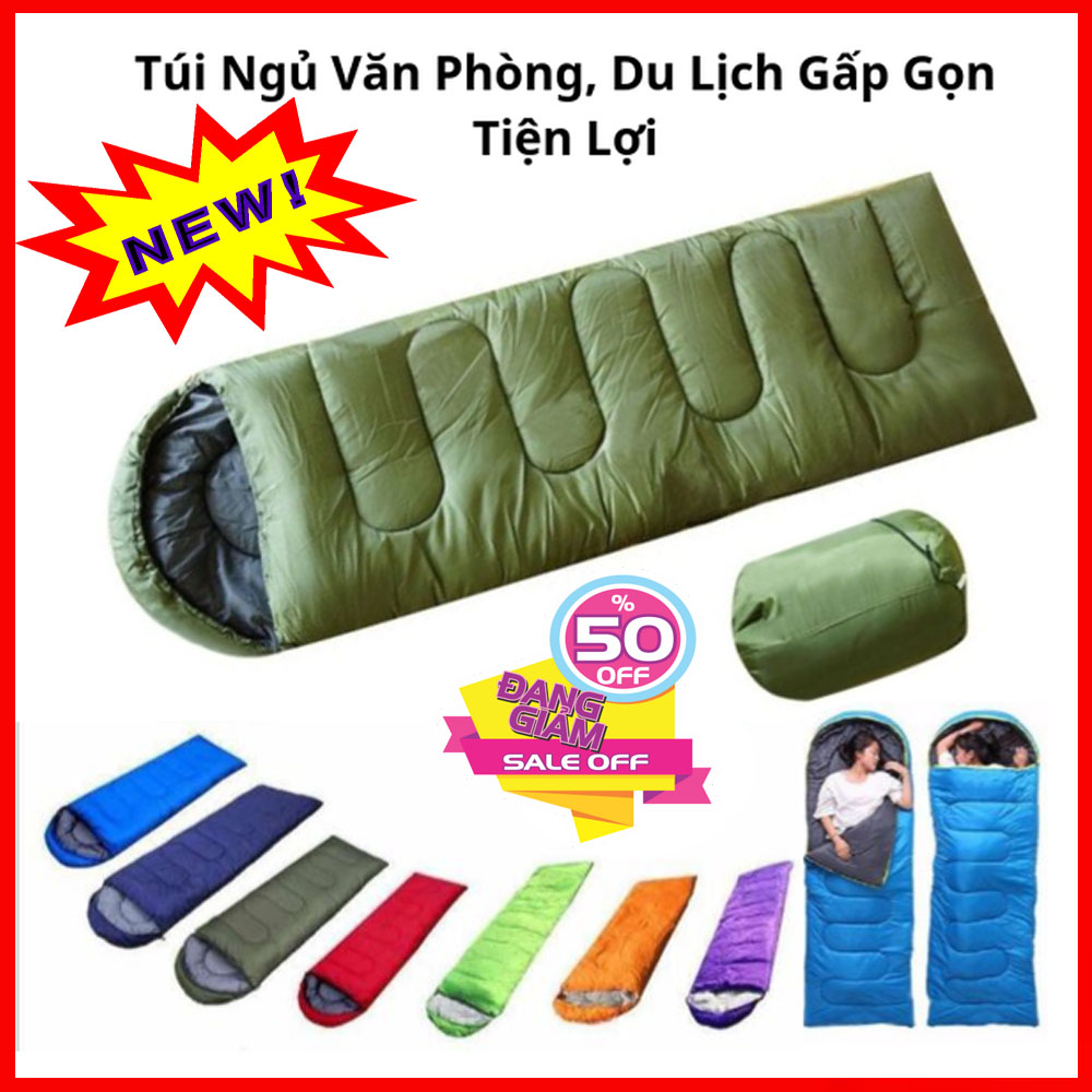 [HCM]TÚI NGỦ VĂN PHÒNG-DU LỊCH-XẾP GỌN Bộ túi ngủ văn phòng du lịch phượt thủ xếp gọn vừa vặn 1 ngườ