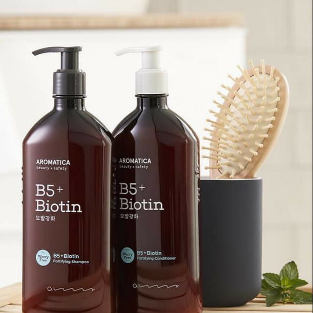 [Hcm]Dầu Gội Dưỡng Tóc Chắc Khoẻ Giúp Mọc Tóc - Aromatica B5 & Biotin Shampoo 400Ml