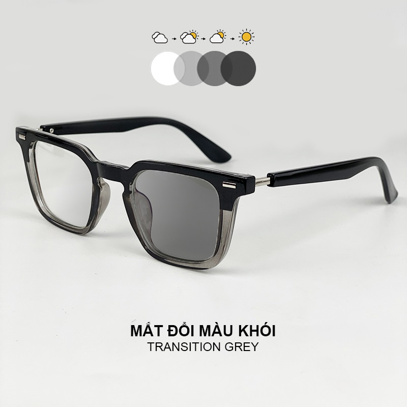 [MỚI - VOUCHER 15%] Kính Mắt Đổi Màu Khi Đi Nắng Mắt Trắng Khi Trong Nhà Chống Nắng Bảo Vệ Mắt Có Đủ