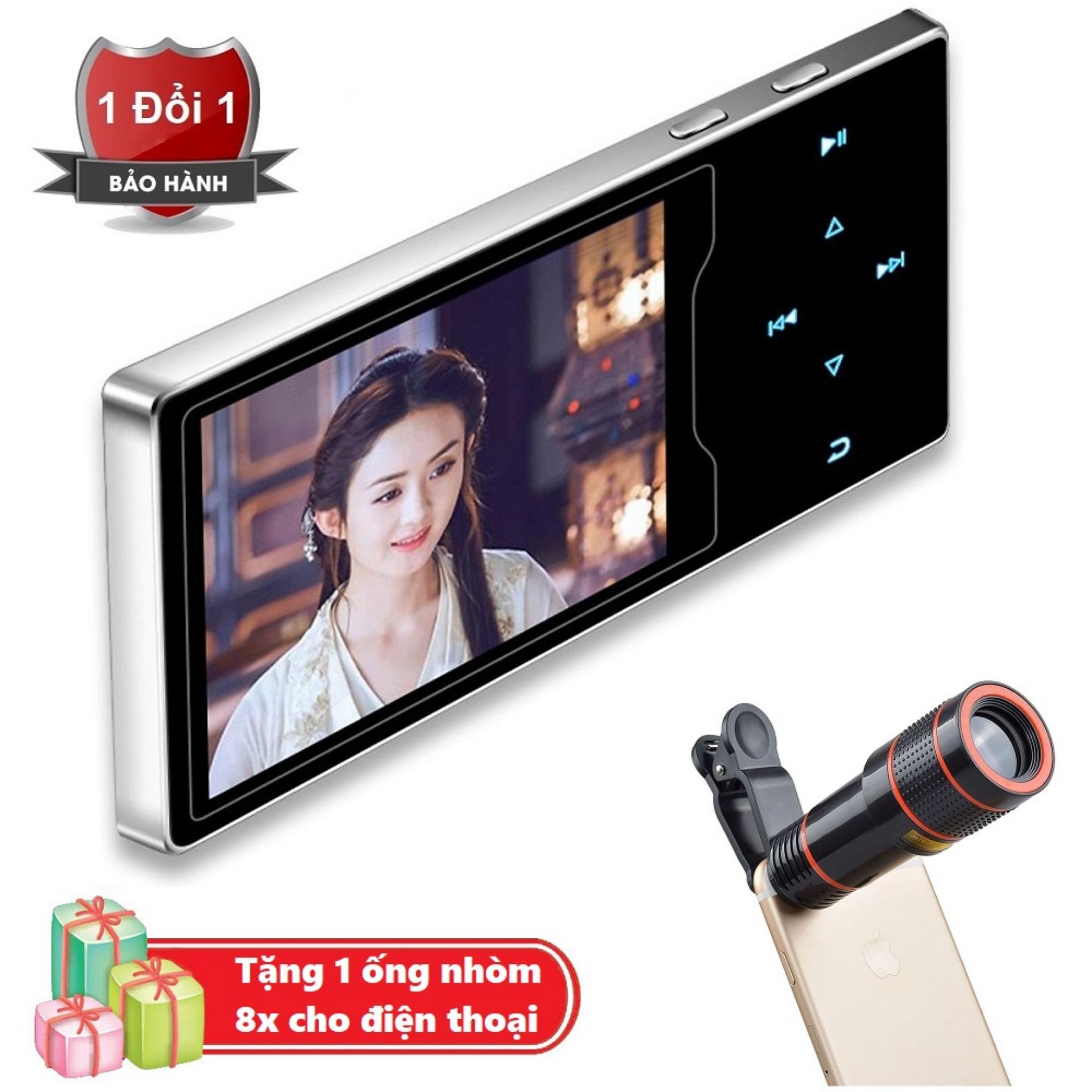 Máy nghe nhạc Ruizu D08 cao cấp màn hình HD 2.4 inch Tặng kèm Ống nhòm 8x cho điện thoại