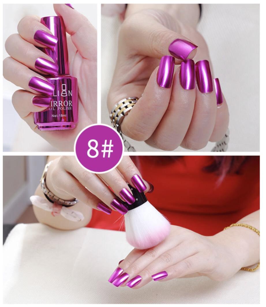 [HCM]Sơn Móng Tay Mau Khô Hiệu Ứng Ánh Kim Tráng Gương SZLIAN 18ML