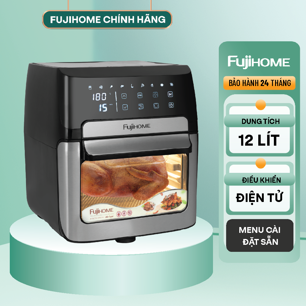 Nồi chiên không dầu nhập khẩu FUJIHOME - Dung tích 5 lít - 8 lít - 92 lít - 12 lít - Công suất 1800W