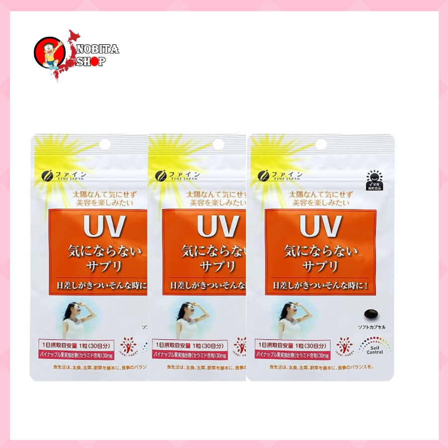 Combo 3 Gói Viên Uống Chống Nắng Uv Fine Japan