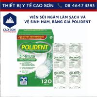 Viên sủi ngâm làm sạch và vệ sinh hàm giả răng giả hàm tháo lắp vệ sinh khay chỉnh nha Polident - Mỹ