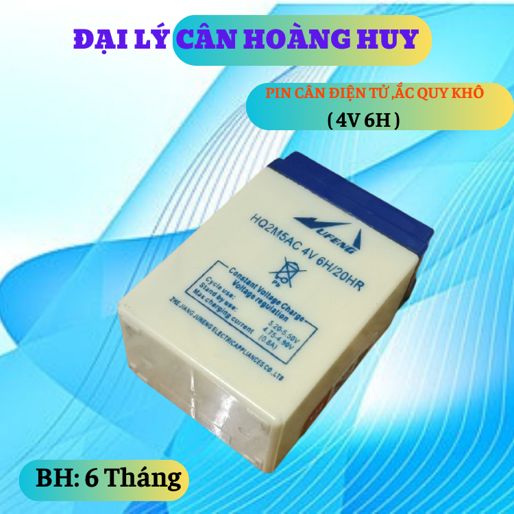 Pin cân điện tử khô 4V 6H Chuyên dùng cho mọi dòng cân 30kg &40kglưu trữ cực lâu