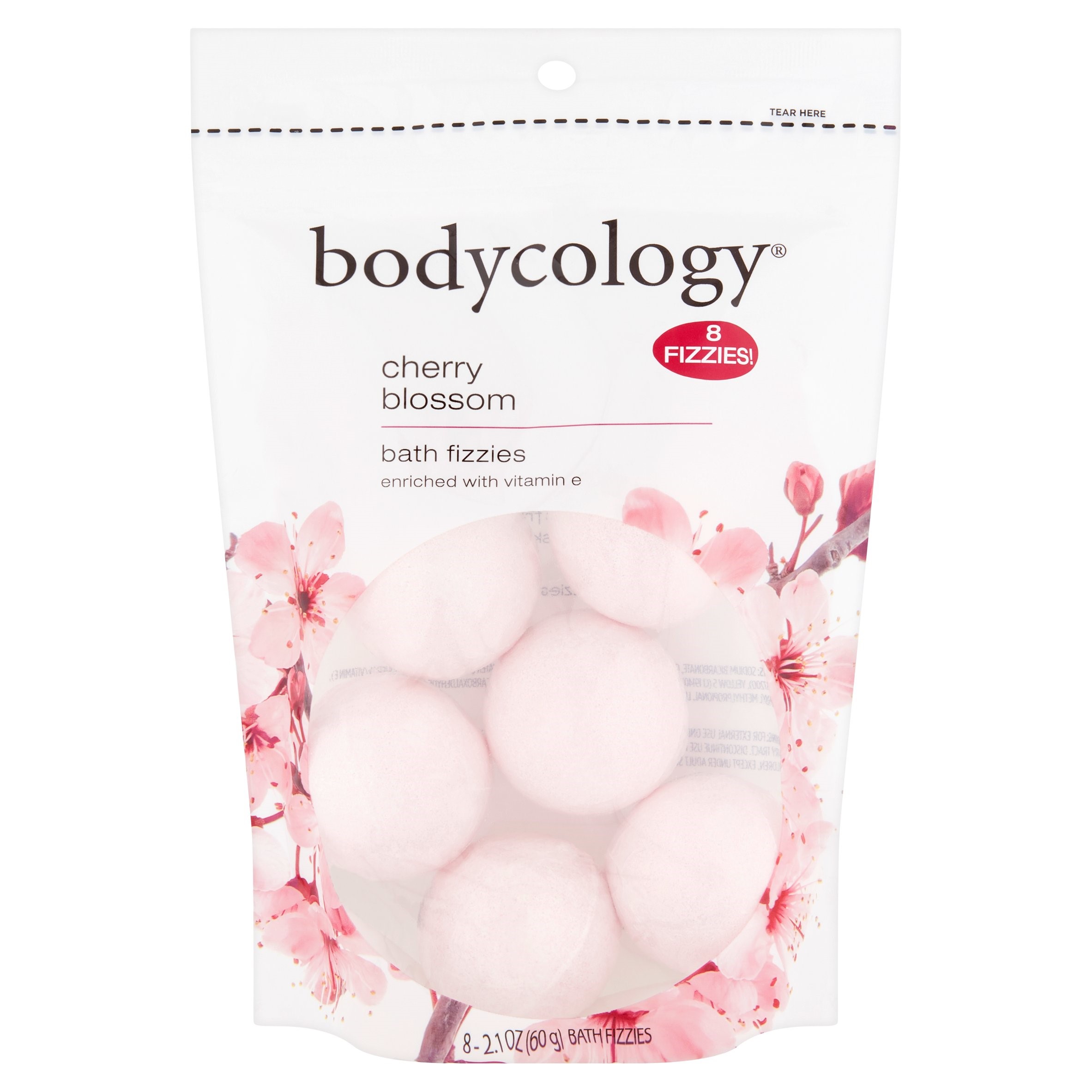 [Hcm]Bom Tắm Bodycology Cherry Blossom Bath Fizzies With Vitamin E 8Viên - 500Gr Có Bill Mỹ