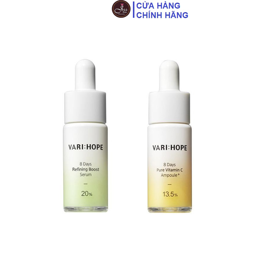 Bộ 2 Sản Phẩm Dưỡng Trắng Da Varihope Aha Bha Pha Serum 15G & Varihope Vitamin C Ampoule 15G