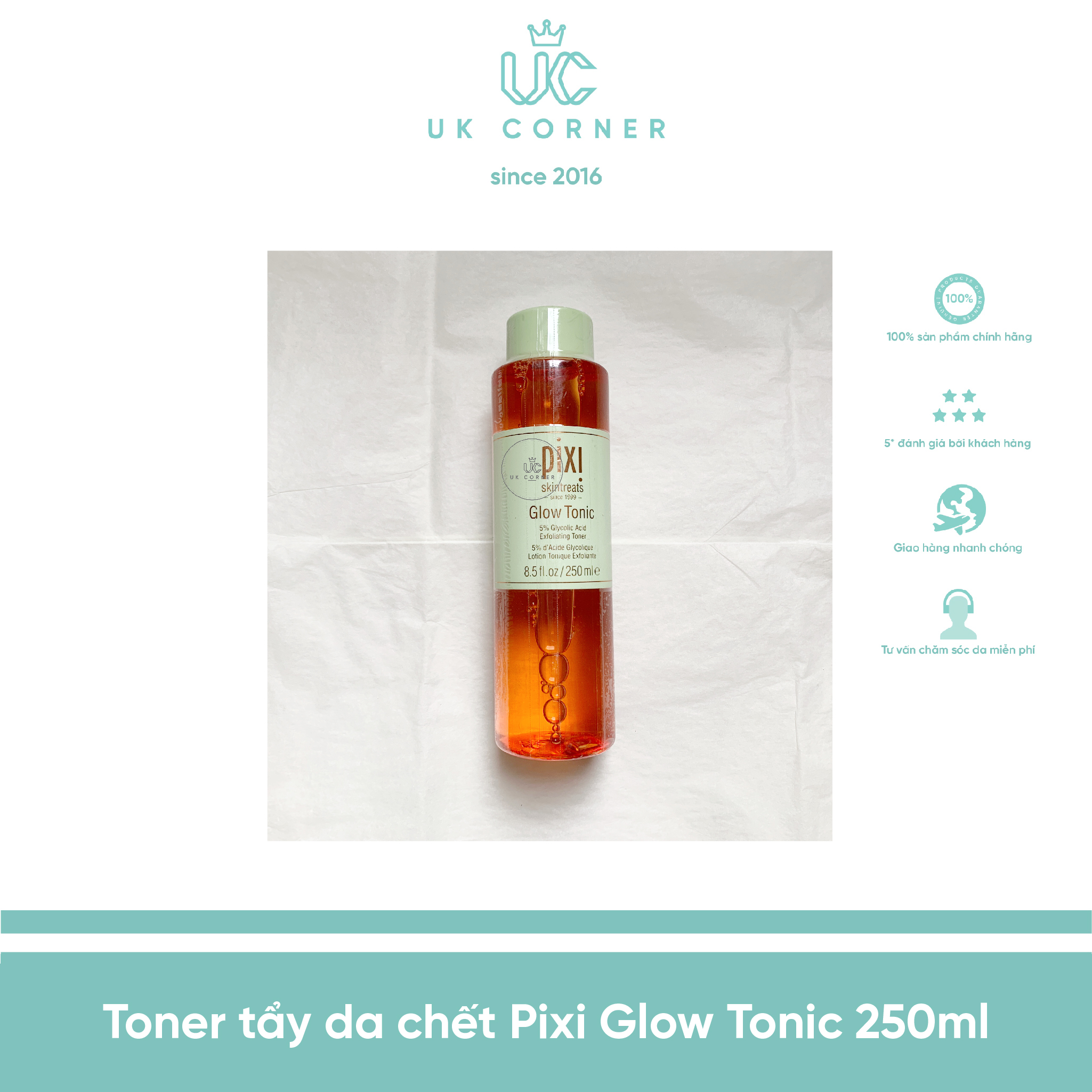 Toner Tẩy Da Chết Pixi Glow Tonic (100Ml/250Ml)