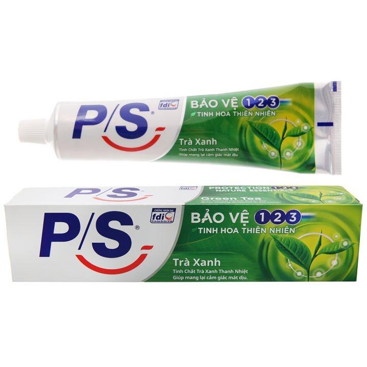 Kem đánh răng PS bảo vệ 123 trà xanh thanh nhiệt 190g