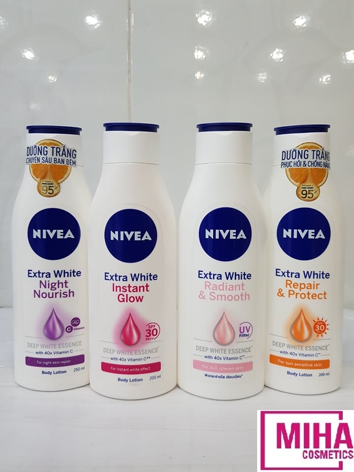 [Hcm]Sữa Dưỡng Thể Nivea Phục Hồi Dưỡng Trắng Da 200 - 250Ml