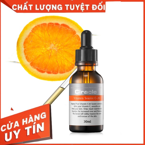 [Hàng Nhập Khẩu] Tinh Chất Dưỡng Da Làm Trắng Sáng Giảm Thâm Da Chống Lão Hóa Serum Ciracle Vitamin Source C - 20 30Ml