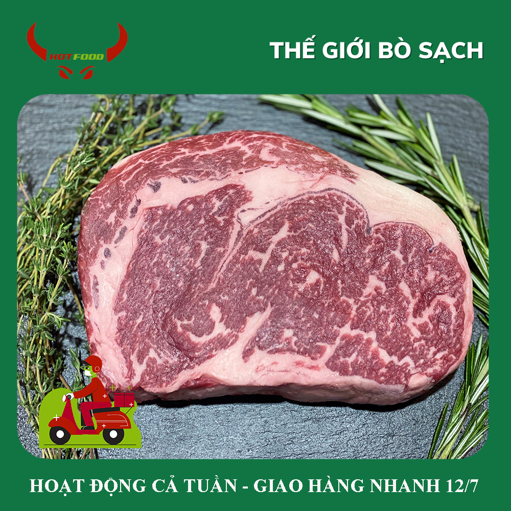 [ Miễn Phí Giao Hàng ]Ribeye Wagyu AUS - Đầu Thăn Ngoại Bò Wagyu Úc - 1Kg - Giao Nhanh HCM