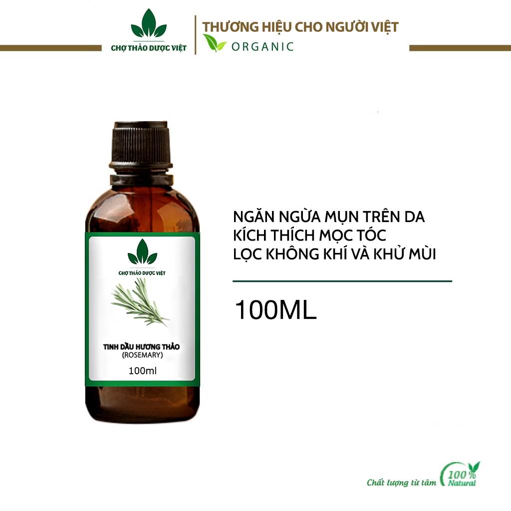 Tinh dầu Hương Thảo 100ml tăng cường trí nhớ hương nước hoa thiên nhiên thơm phòng - Chợ Thảo Dược Việt