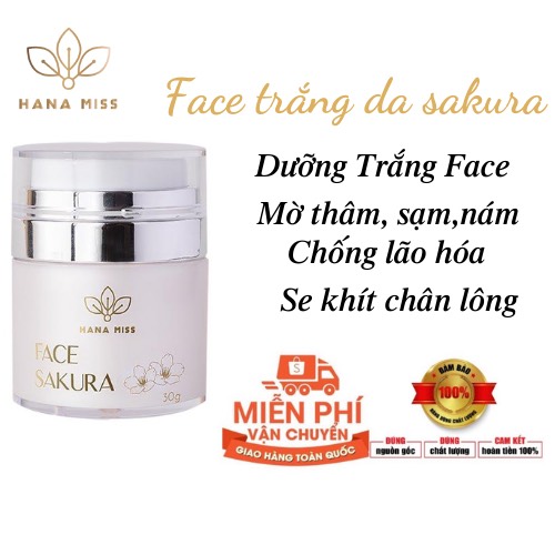 Kem Face Dưỡng Trắng Da Sakura Hana Miss Cam Kết Hàng Chính Hãng