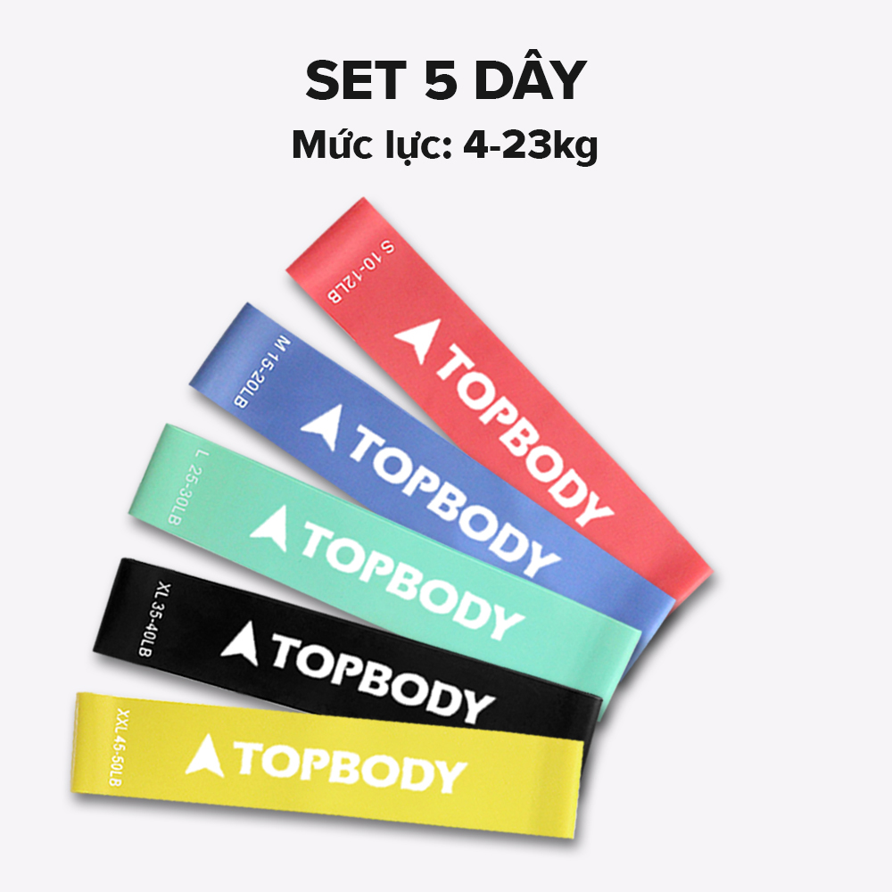 Dây kháng lực miniband tập cơ mông đùi đàn hồi cao cấp TOPBODY - T4 - MIBAND