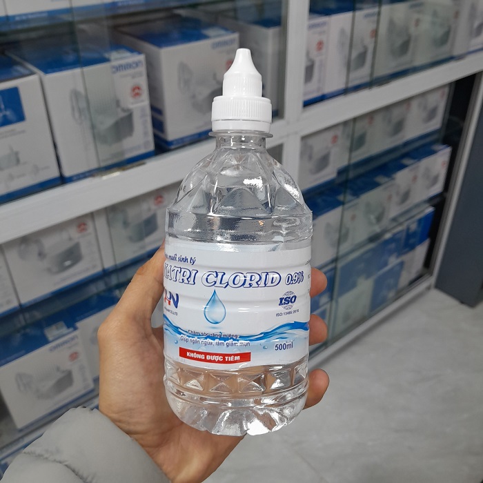 Nước muối sinh lý Hải Nam (chai 500ml) nước muối súc miệngrửa vết thương Natri Clorid 0.9%