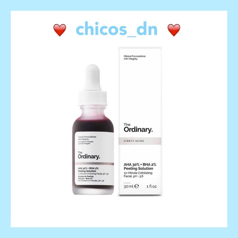 ( Bill Mỹ) Tẩy Da Chết The Ordinary Aha 30% + Bha 2% Peeling Solution