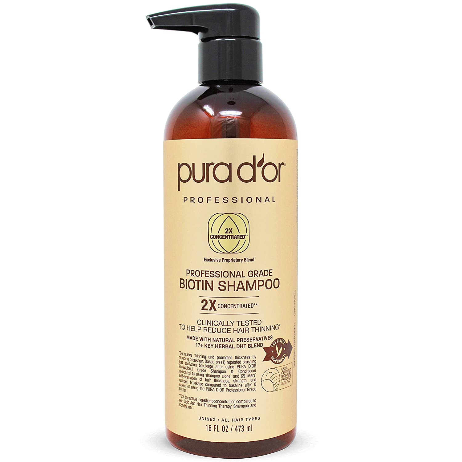 [Hcm]Pura Dor Professional Grade Therapy Shampoo / Dầu Gội 473Ml