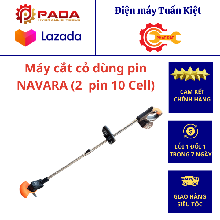 Máy cắt cỏ dùng pin NAVARA (2  pin 10 Cell)