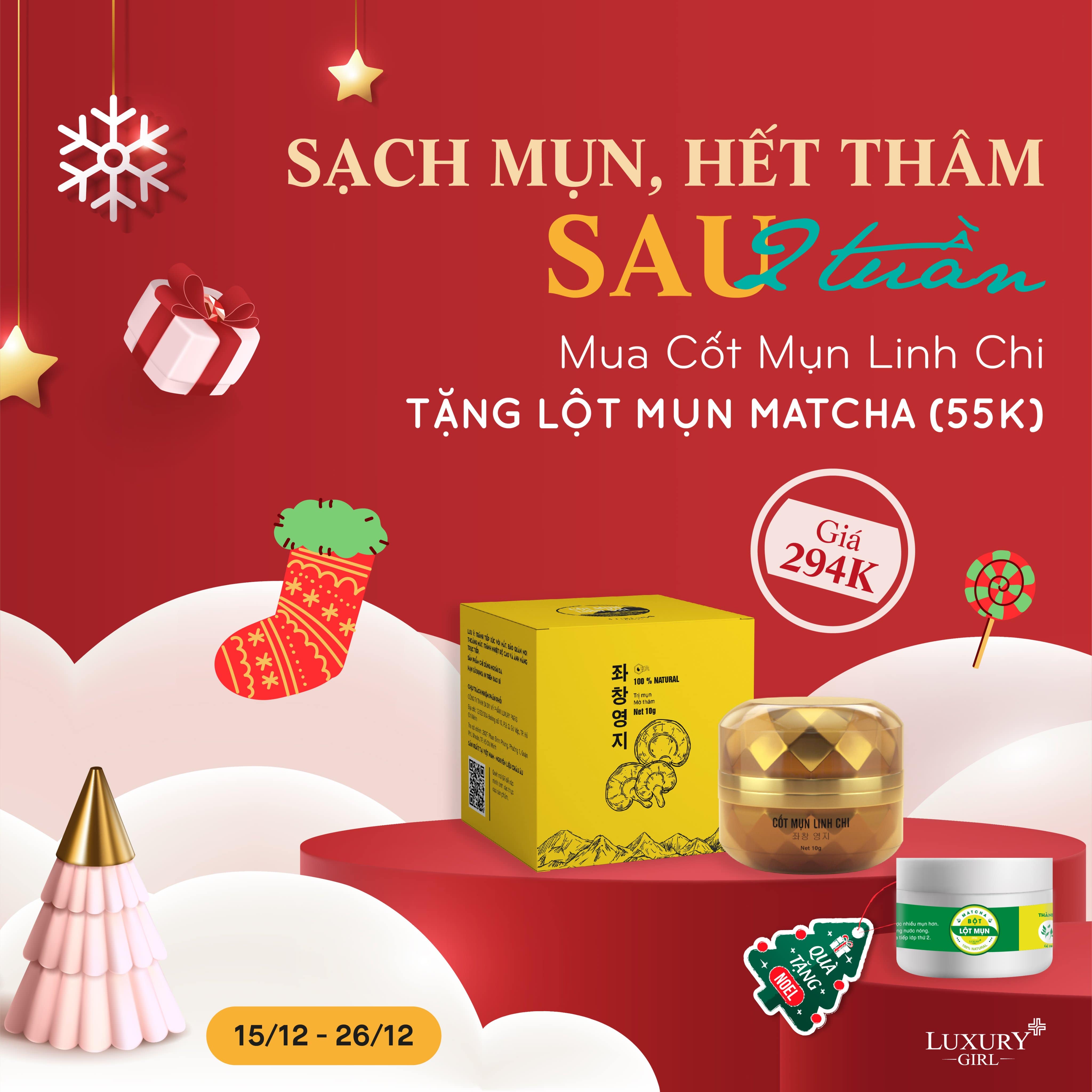 [Hcm]Cốt Mụn Linh Chi 10Gr